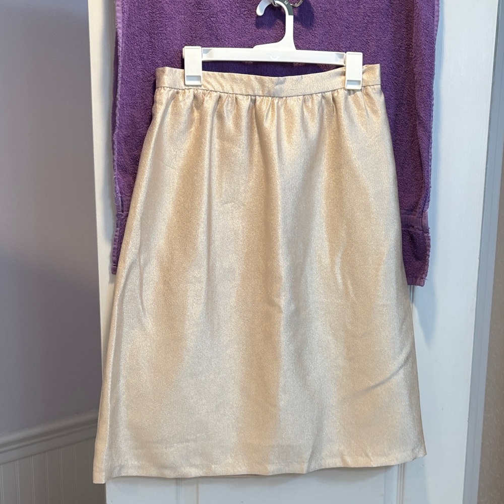 NWT Forever 21 Shimmering Cream A-Line Skirt